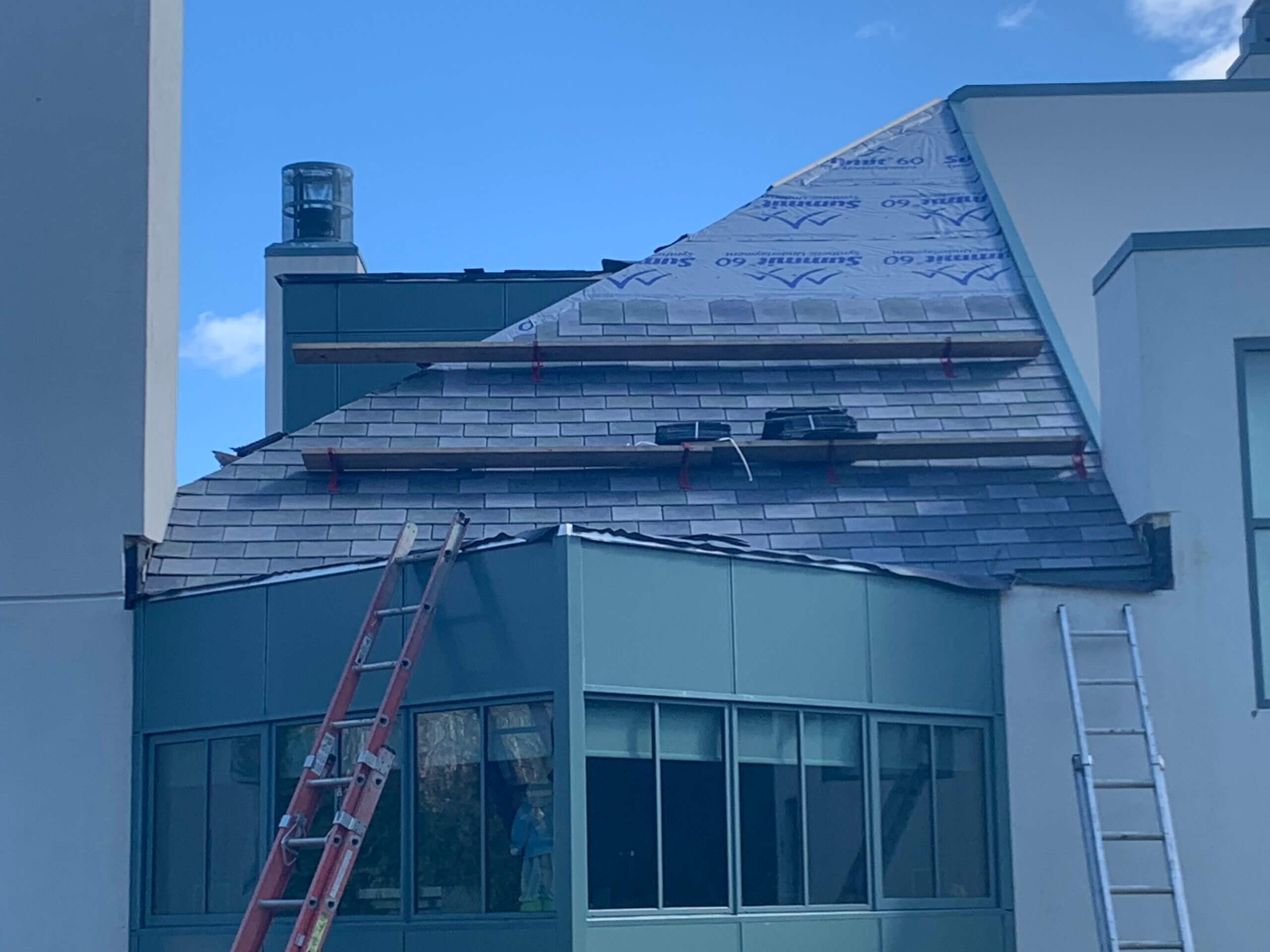 Commercial Property Synthetic Slate Roofing Altitude Roofing